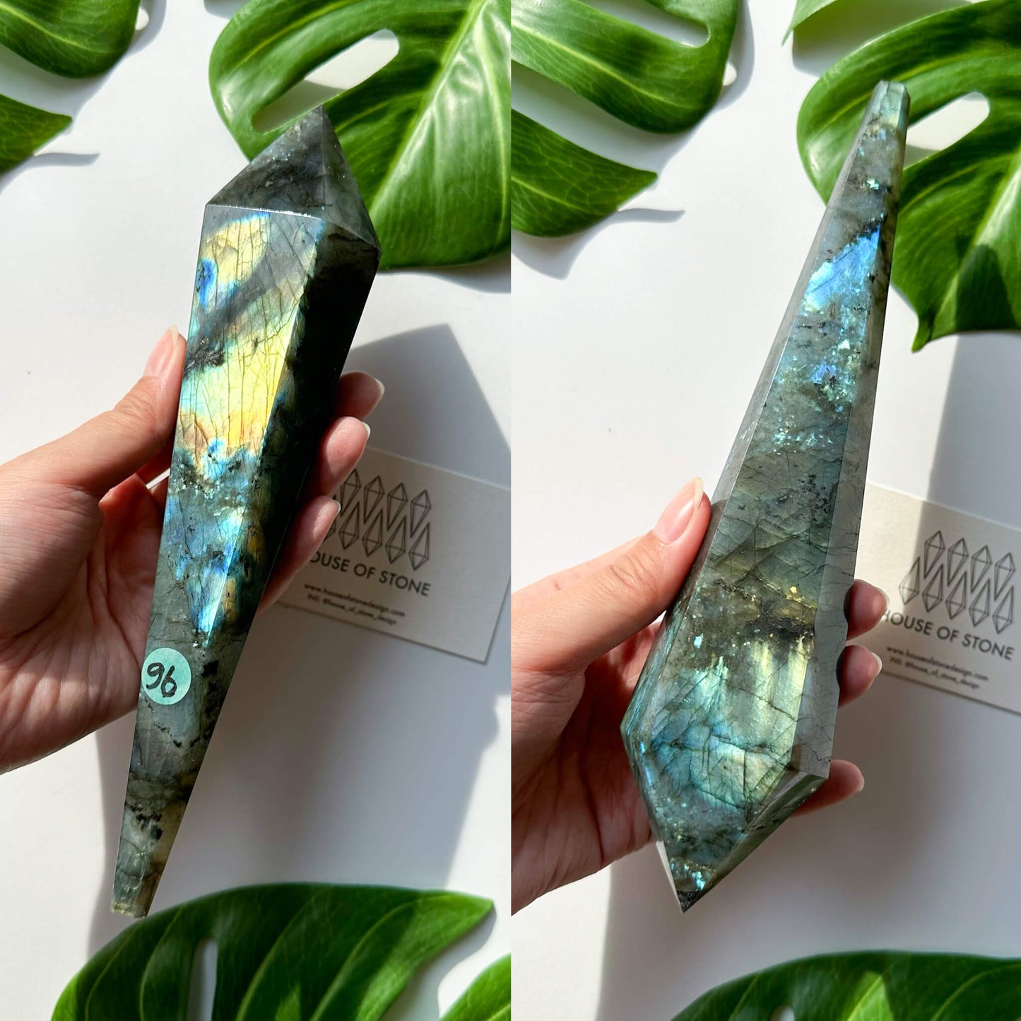 Natural Labradorite Wand/Rainbow Labradorite Crystal Point Wand/Labradorite Crystal Handle/Labradorite Stem/Wedding Bouquet Handle/Chakra Healing/AAA