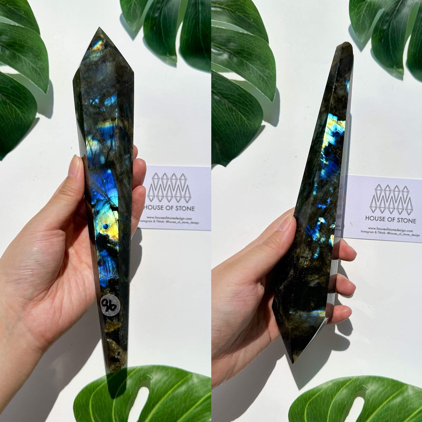 Natural Labradorite Wand/Rainbow Labradorite Crystal Point Wand/Labradorite Crystal Handle/Labradorite Stem/Wedding Bouquet Handle/Chakra Healing/AAA