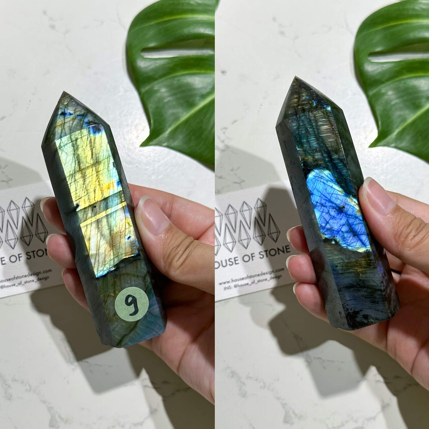 Natural Labradorite Point Tower/Rainbow Labradorite Crystal Point Wand/Labradorite Crystal Obelisk/Blue Flash Tower/Chakra Healing/AAA