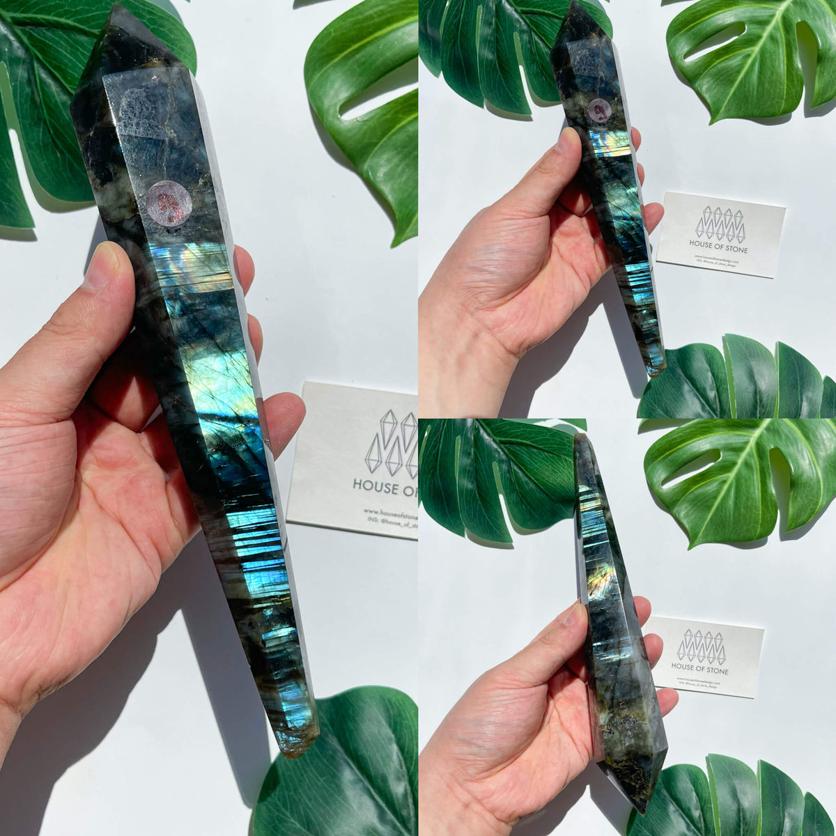 Natural Labradorite Wand/Rainbow Labradorite Crystal Point Wand/Labradorite Crystal Handle/Labradorite Stem/Wedding Bouquet Handle/Chakra Healing/AAA