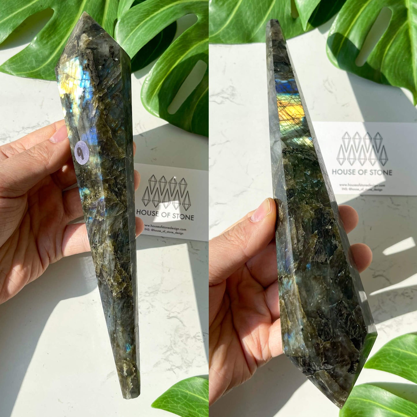 Natural Labradorite Wand/Rainbow Labradorite Crystal Point Wand/Labradorite Crystal Handle/Labradorite Stem/Wedding Bouquet Handle/Chakra Healing/AAA