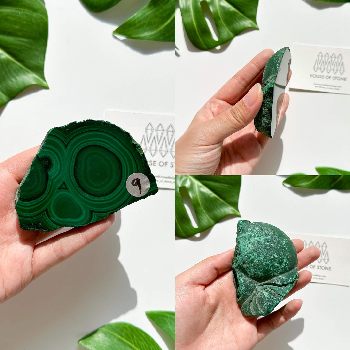 Genuine Malachite Polished Slab Specimen/Natural Malachite Slice/Raw Malachite/Chakra