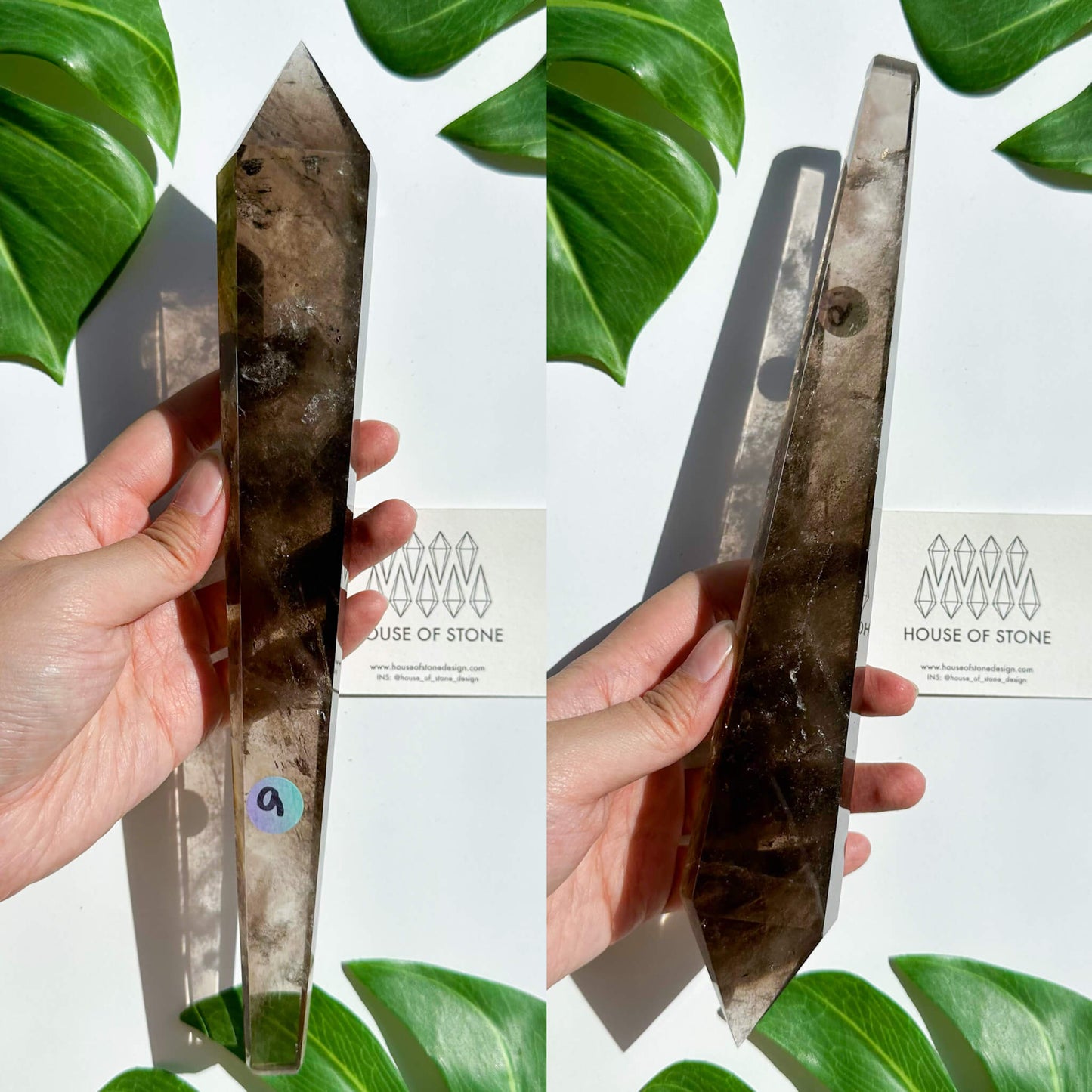 Natural Smoky Quartz Wand/Smoky Quartz Crystal Point Wand/Smoky Quartz Wand/Smoky Quartz Stem/Crystal Handle/Wedding Bouquet Handle/Root Chakra Healing/AAA