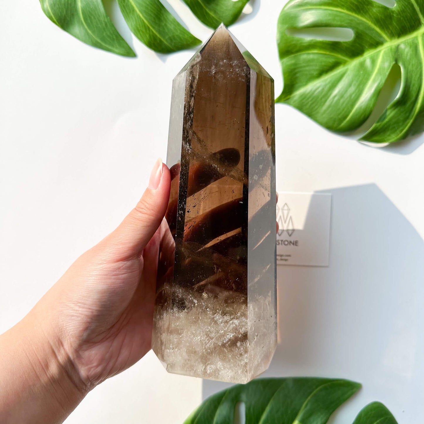 Natural Large Smoky Quartz Tower/XL High Quality Smoky Quartz Point Tower/Smoky Quartz Obelisk