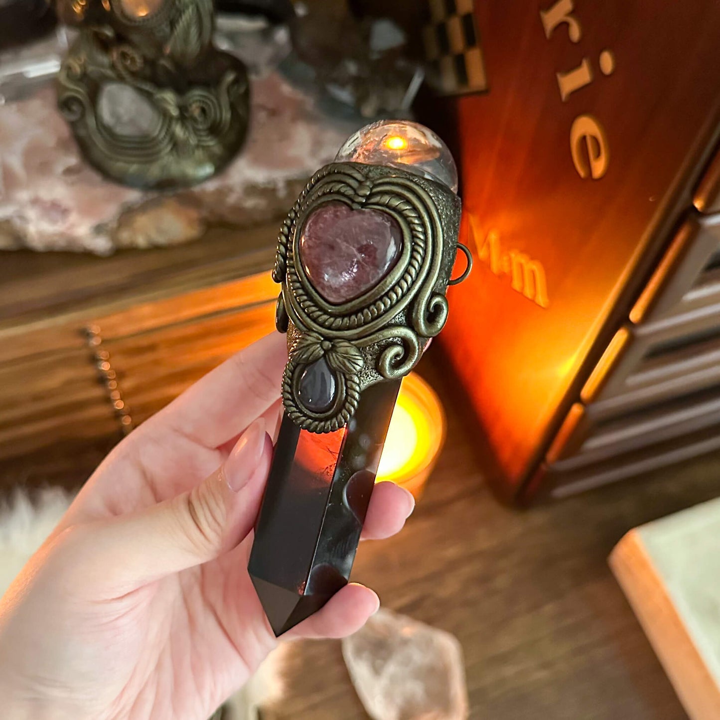 Handmade Natural Smoky Quartz Pendant Necklace/Magic Clear Quartz Protection Pendant/Talisman Amulet Jewelry/Chakra/Altar Tool
