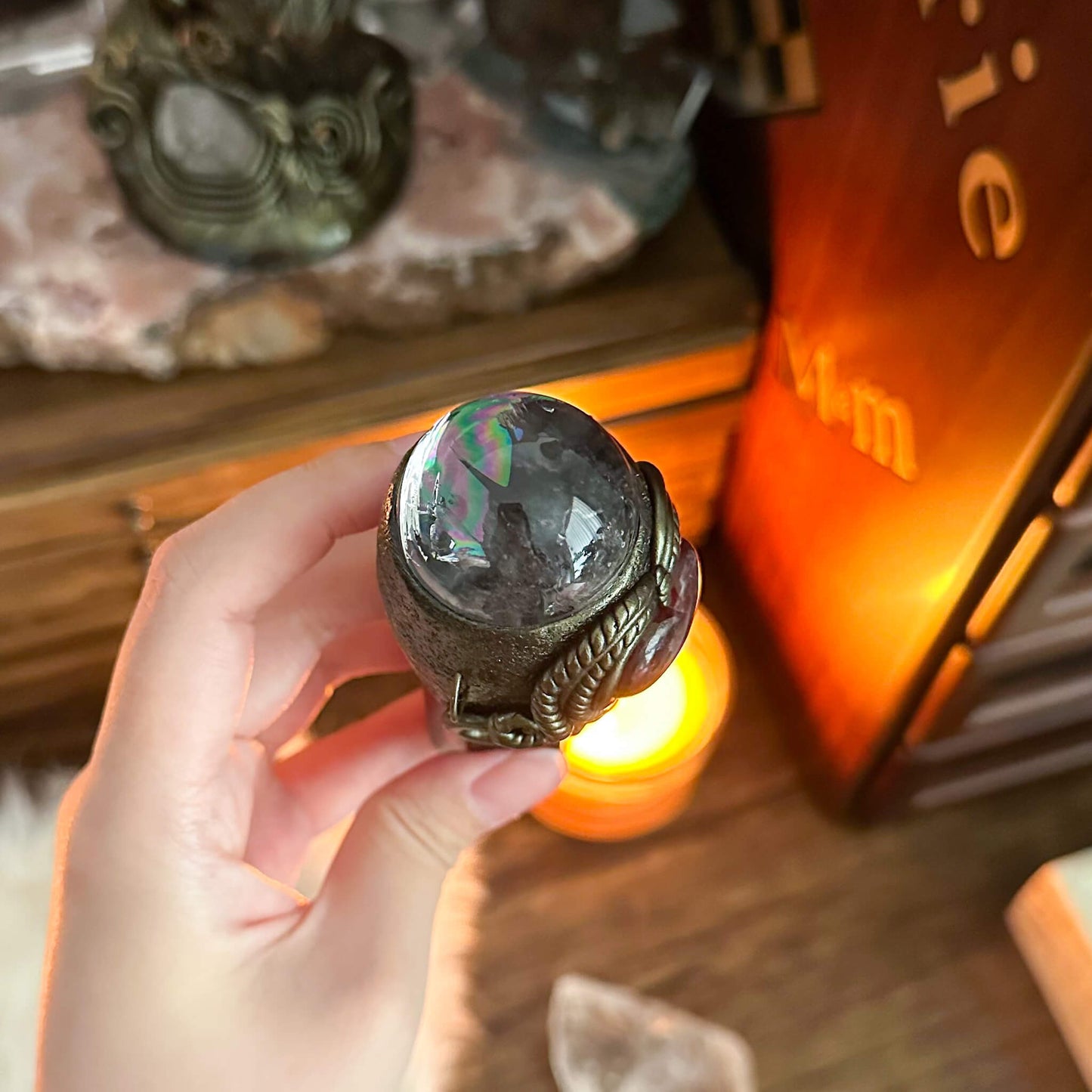 Handmade Natural Smoky Quartz Pendant Necklace/Magic Clear Quartz Protection Pendant/Talisman Amulet Jewelry/Chakra/Altar Tool
