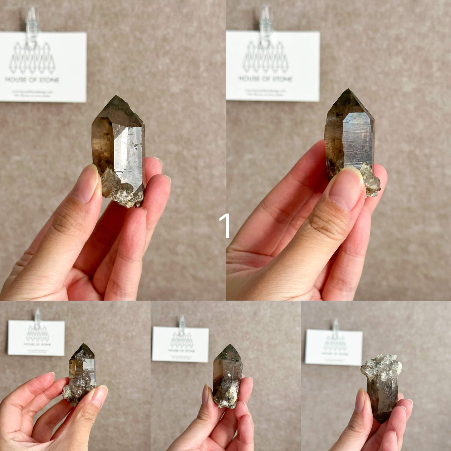 Alpine Mineral Smoky Quartz Point Specimen/Swiss Tower Apls/Double Terminated Quartz Points