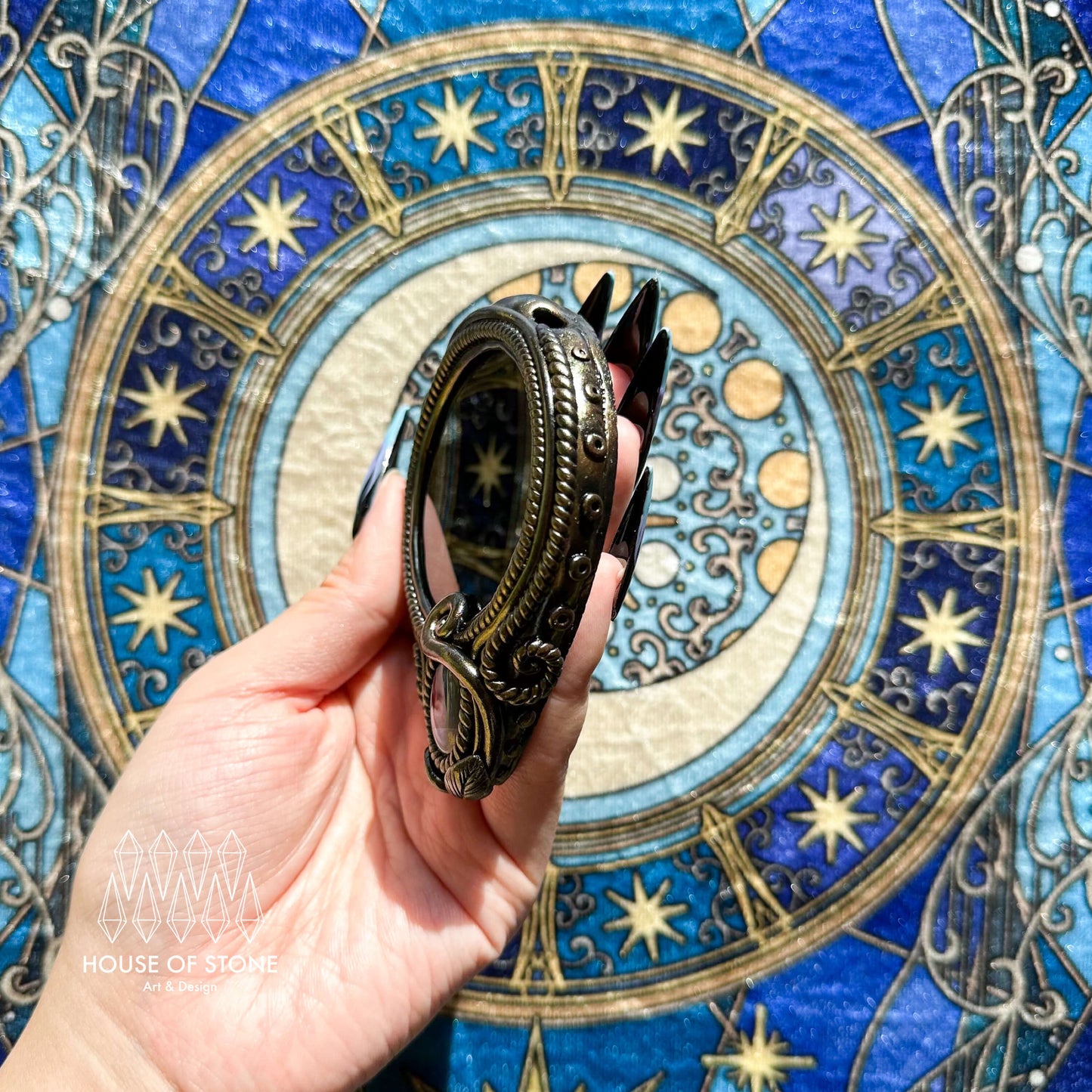 Handmade Natural Black Obsidian Pendant Necklace/Magic Obsidian Mirror Crystal Pendant/Scrying Mirror Abalone Shell Jewelry/Altar Tool