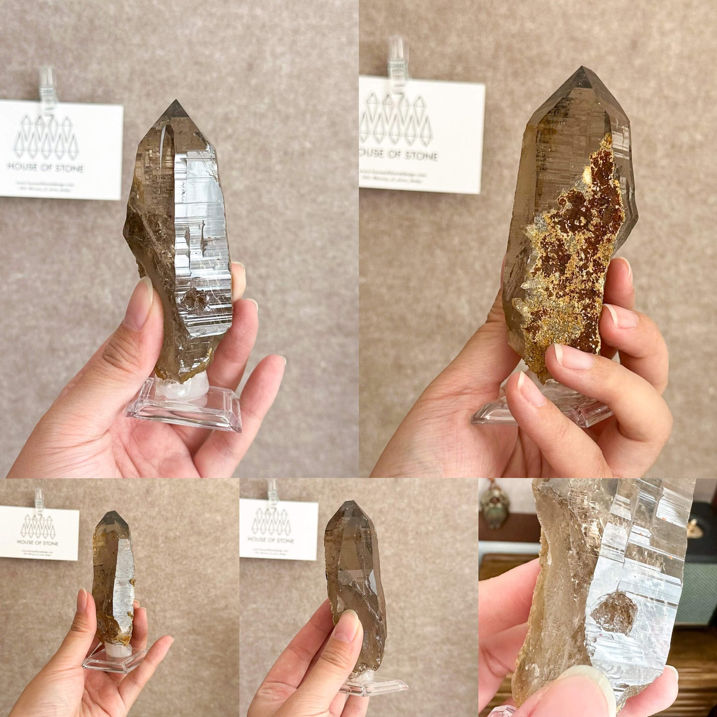 Swiss Tessin Smoky Quartz Point Specimen/Switzerland Ticino Tower/Alpine Mineral/Apls Double Terminated Quartz/Smoky Quartz Cluster2