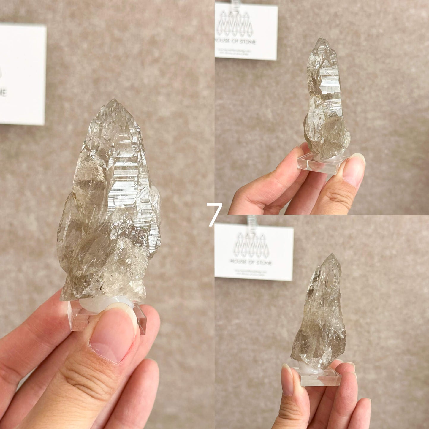 Swiss Tessin Smoky Quartz Point Specimen/Switzerland Ticino Tower/Alpine Mineral/Apls Double Terminated Quartz/Smoky Quartz Cluster7