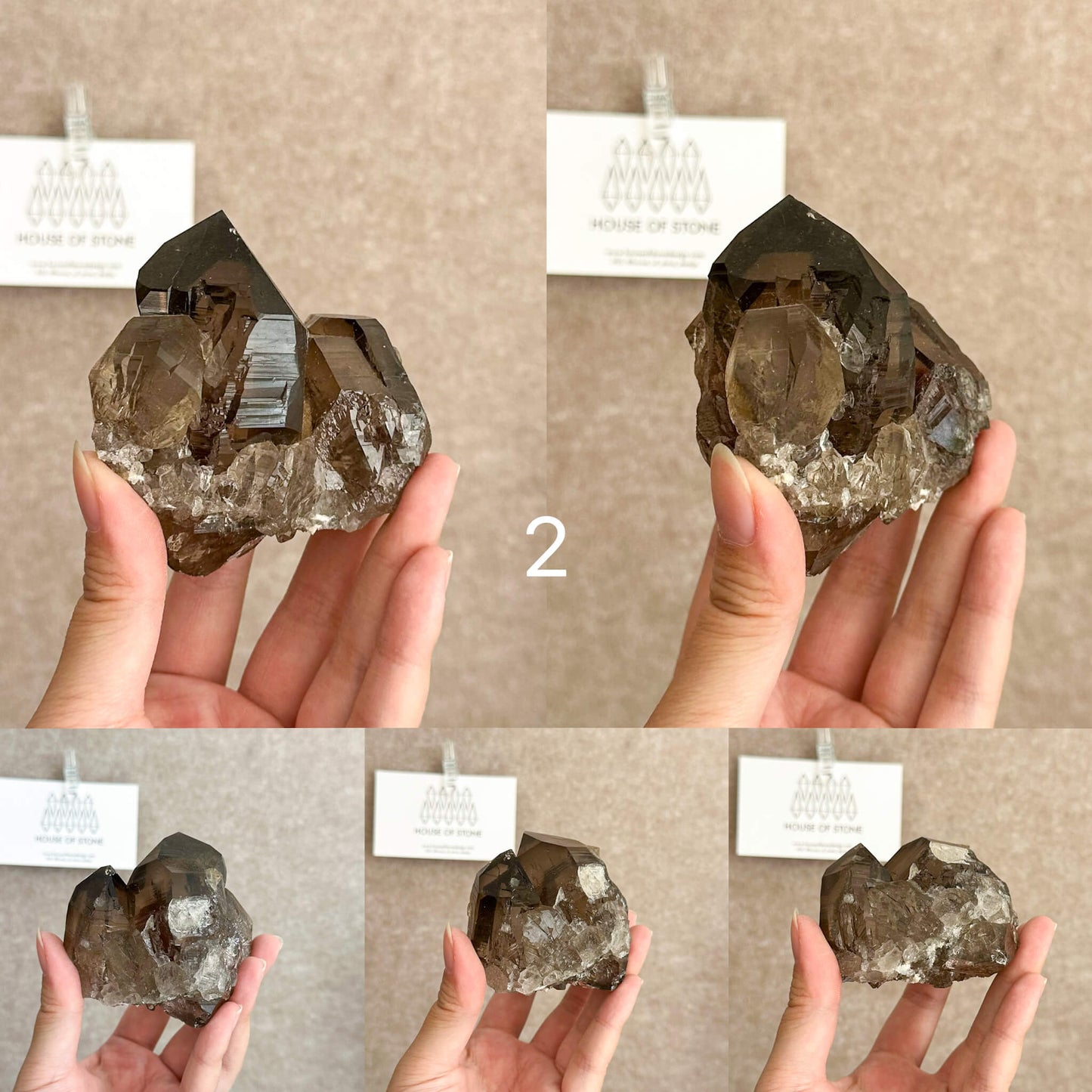 Alpine Mineral Smoky Quartz Point Cluster Specimen/Swiss Cluster Apls/Double Terminated Quartz Cluster2