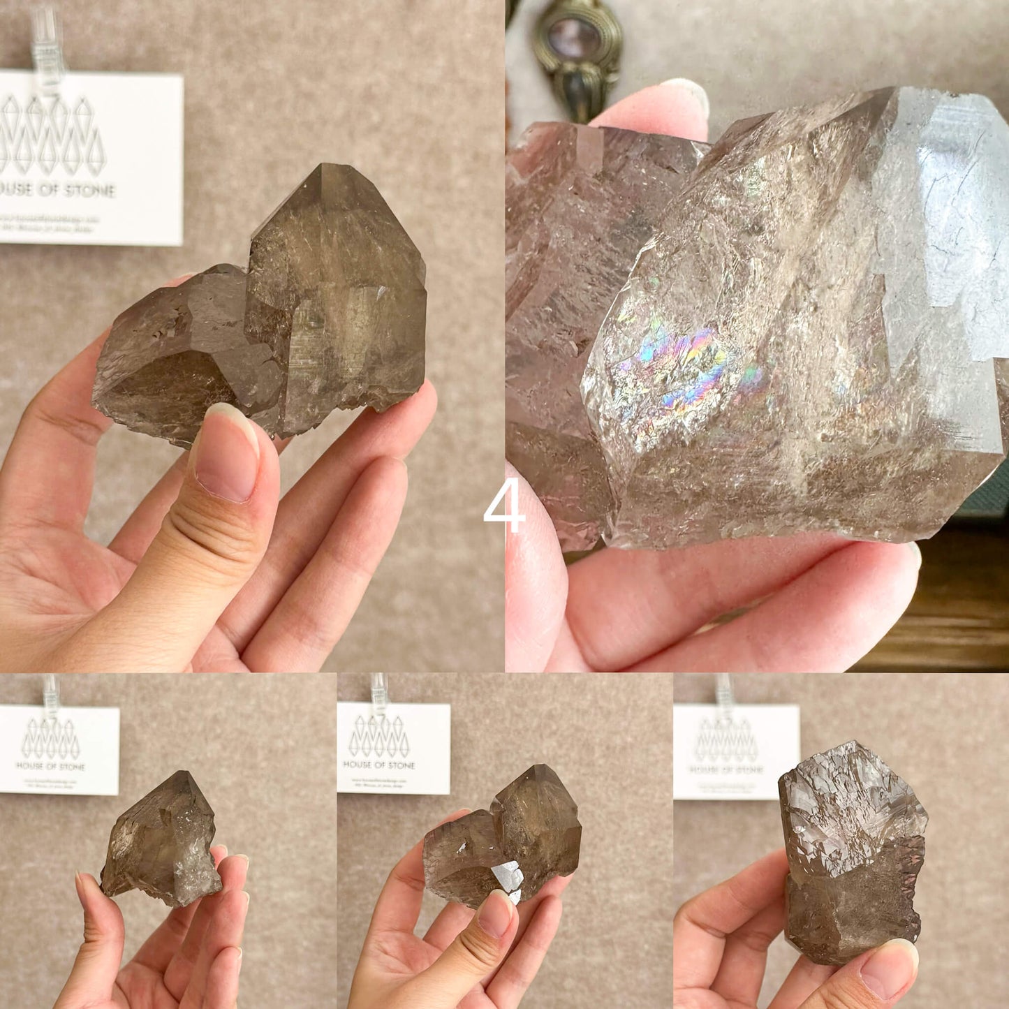 Alpine Mineral Smoky Quartz Floater Point Cluster Specimen/Swiss Cluster Apls/Double Terminated Quartz Cluster4