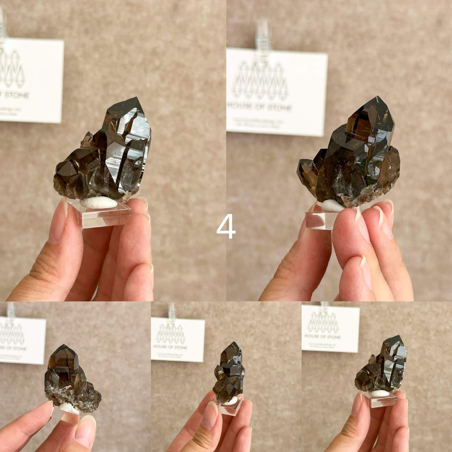 Alpine Mineral Morion Smoky Quartz Point Cluster Specimen/Small Swiss Cluster Apls/Double Terminated Quartz Cluster4
