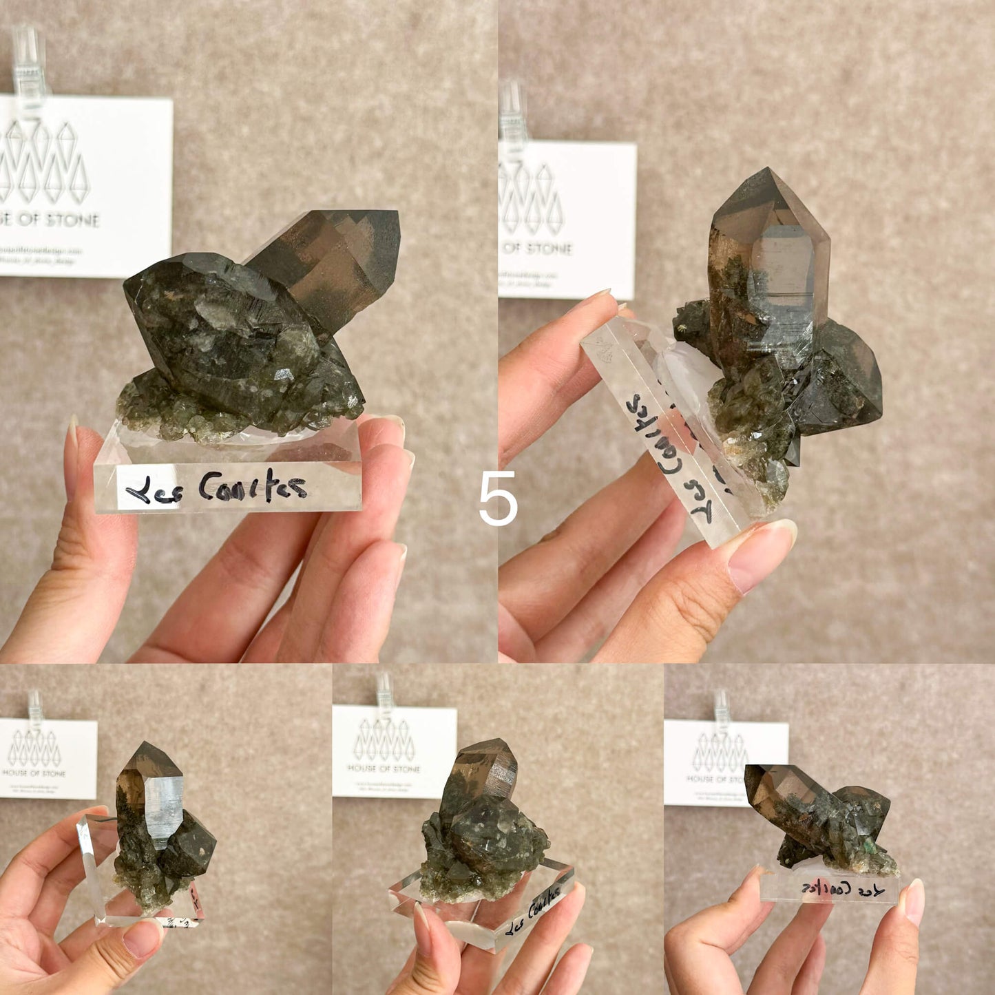 Alpine Mineral Dark Smoky Quartz Point Cluster Specimen/Small Swiss Cluster Apls/Double Terminated Quartz Cluster5