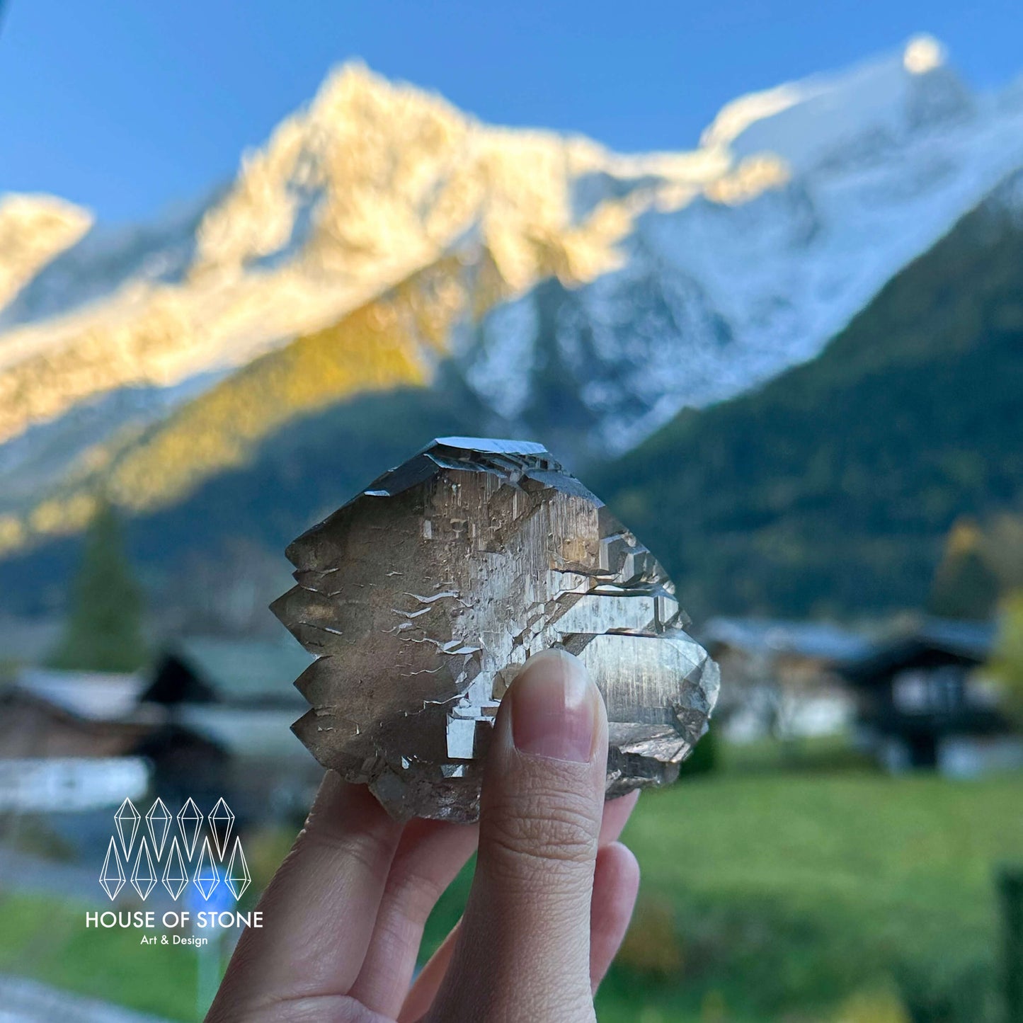 Alpine Mineral Swiss Gwindel Smoky Quartz Specimen/Switzerland Gwindel Apls3
