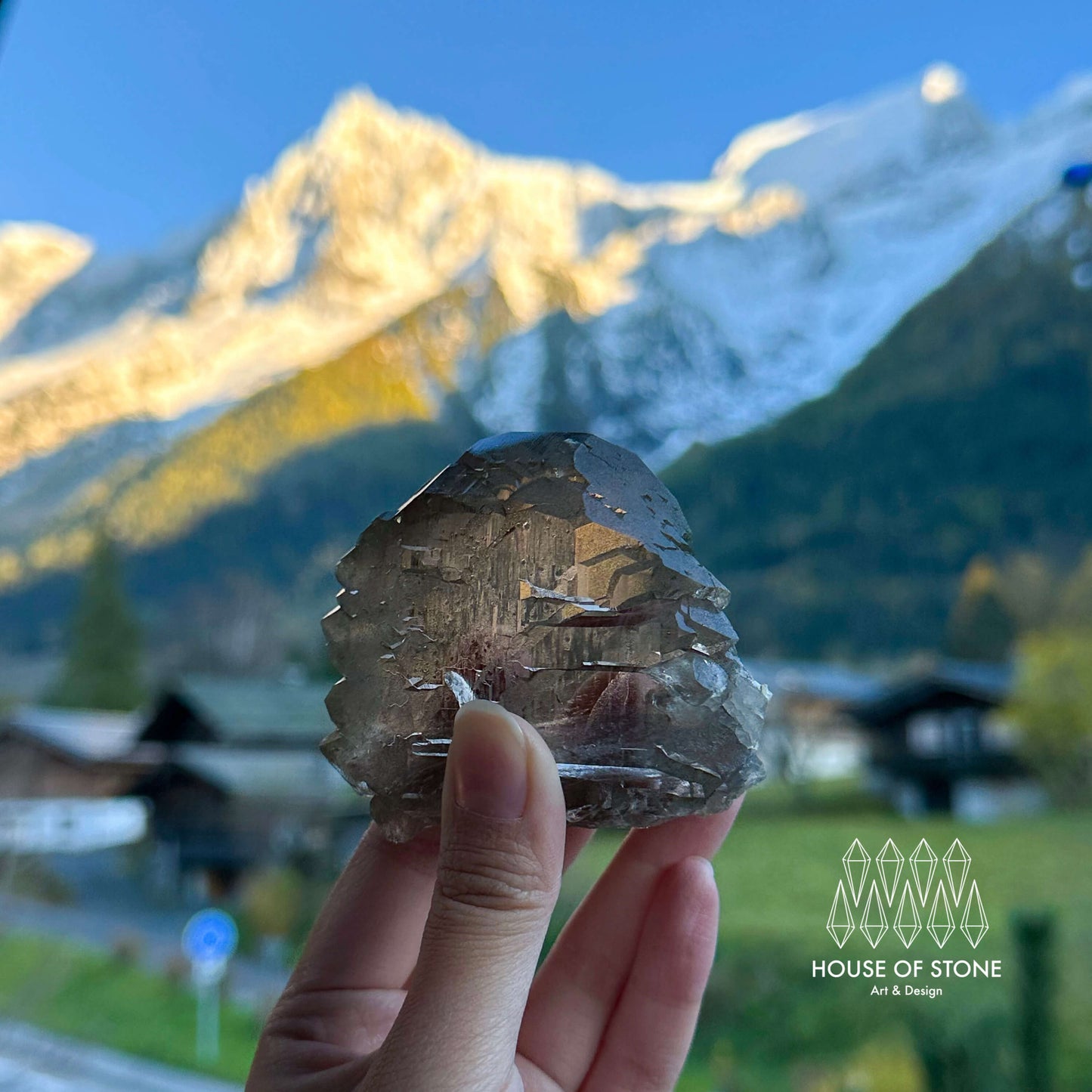 Alpine Mineral Swiss Gwindel Smoky Quartz Specimen/Switzerland Gwindel Apls3