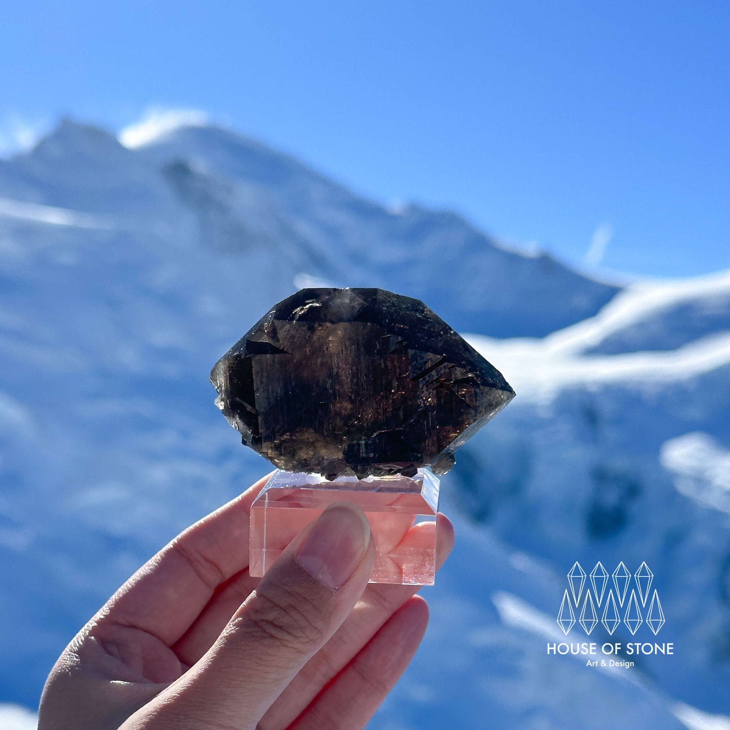 Alpine Mineral Swiss Gwindel Smoky Quartz Specimen/Switzerland Gwindel Apls5