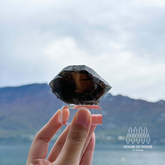 Alpine Mineral Swiss Gwindel Smoky Quartz Specimen/Switzerland Gwindel Apls5