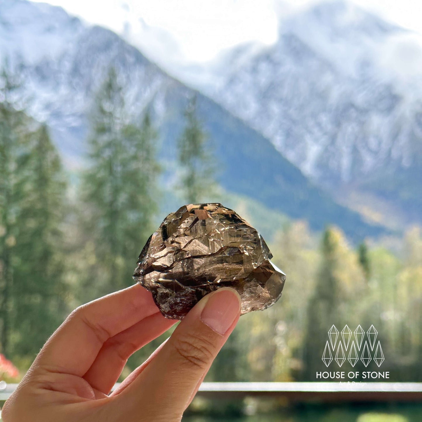 Alpine Mineral Swiss Gwindel Smoky Quartz Specimen/Switzerland Gwindel Apls7