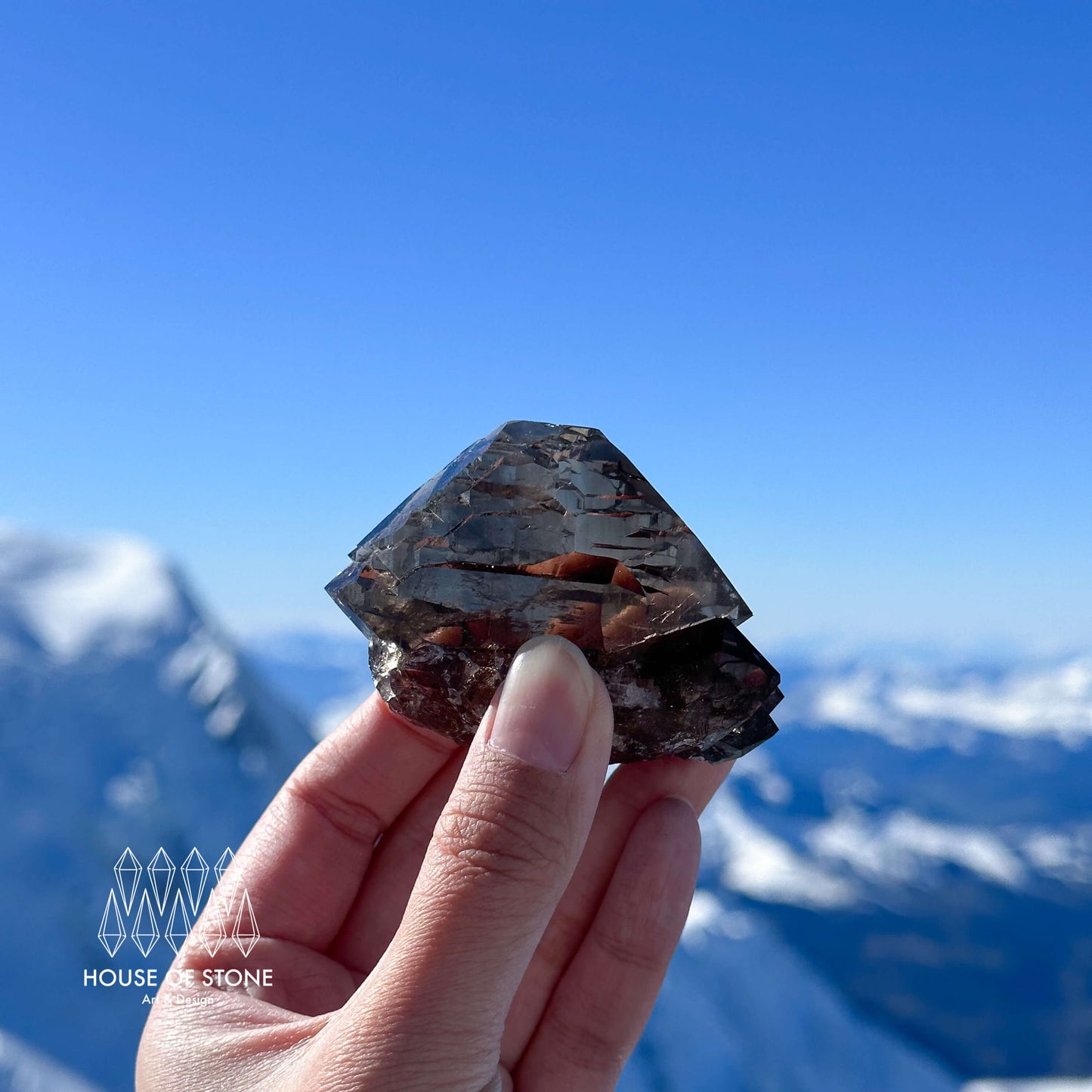 Alpine Mineral Swiss Gwindel Smoky Quartz Specimen/Switzerland Gwindel Apls7