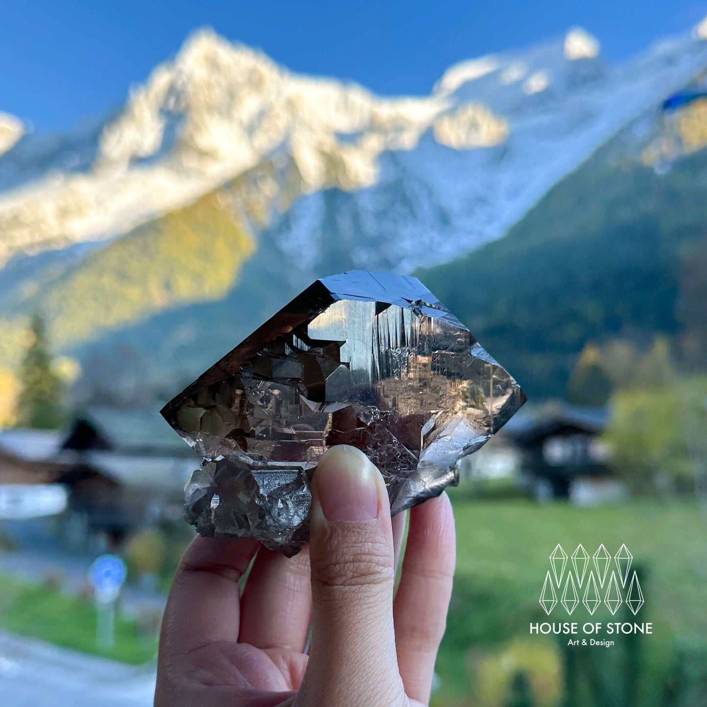 Alpine Mineral Swiss Gwindel Smoky Quartz Specimen/Switzerland Gwindel Apls8