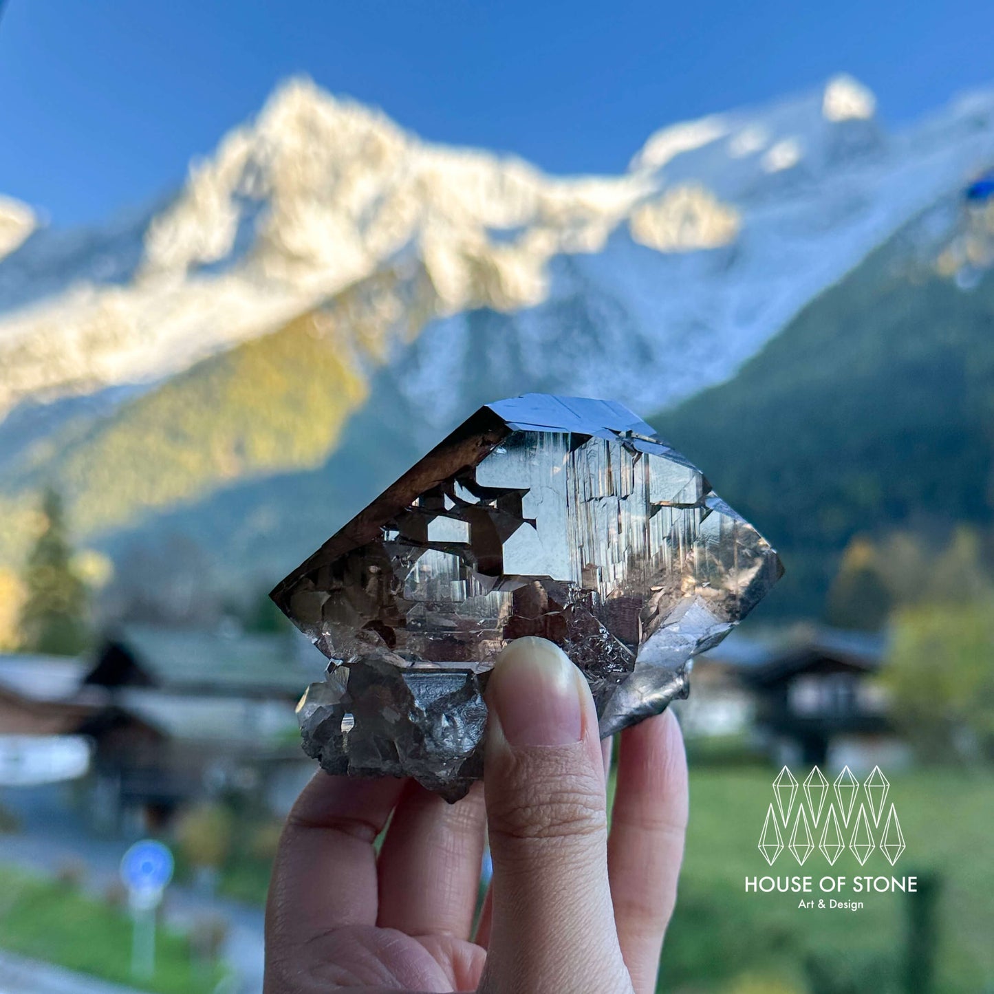 Alpine Mineral Swiss Gwindel Smoky Quartz Specimen/Switzerland Gwindel Apls8