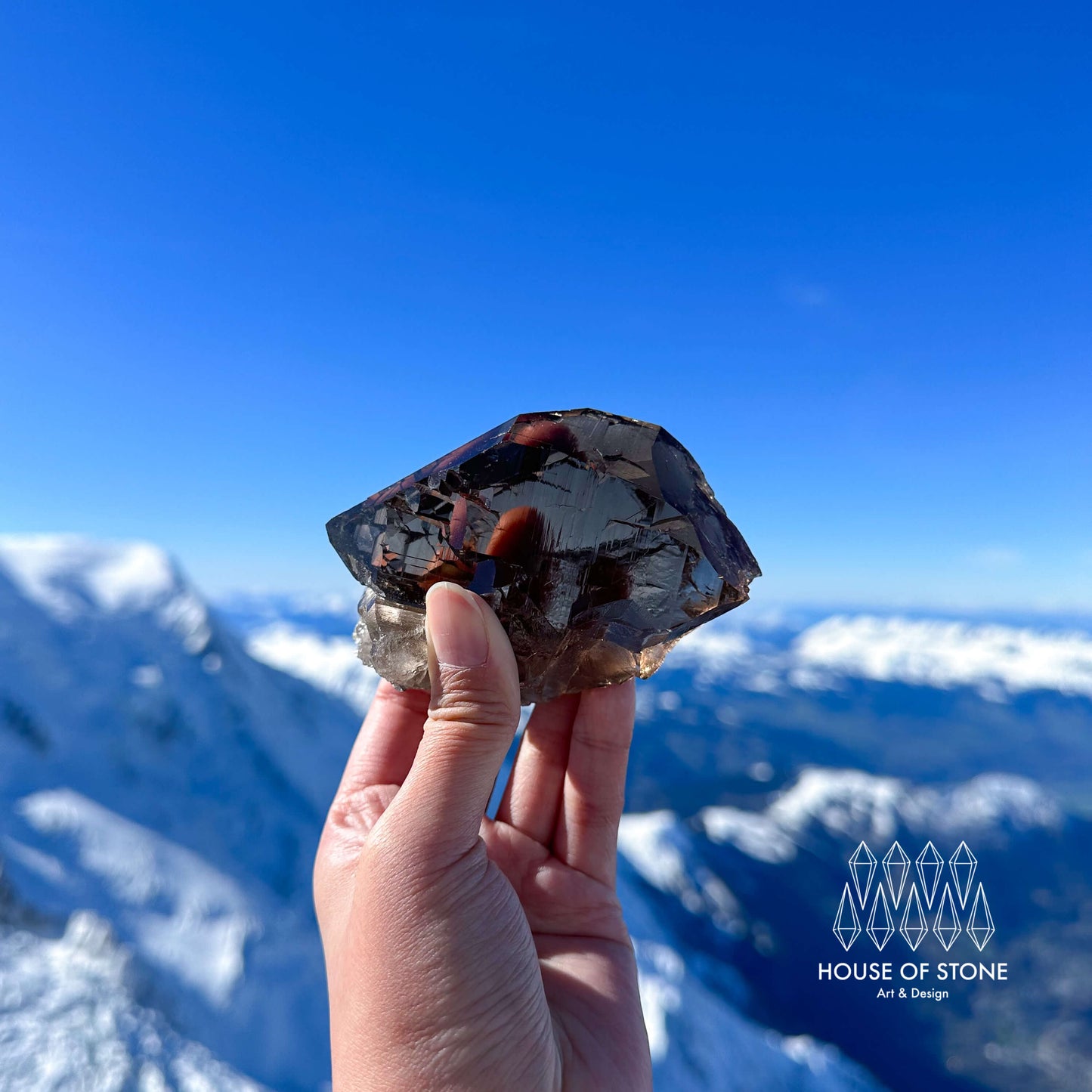Alpine Mineral Swiss Gwindel Smoky Quartz Specimen/Switzerland Gwindel Apls8