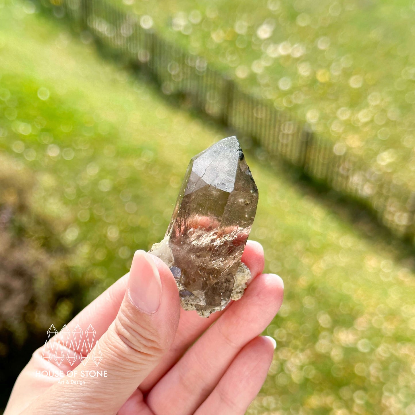 Alpine Mineral Smoky Quartz Point Specimen/Swiss Tower Apls/Double Terminated Quartz Points
