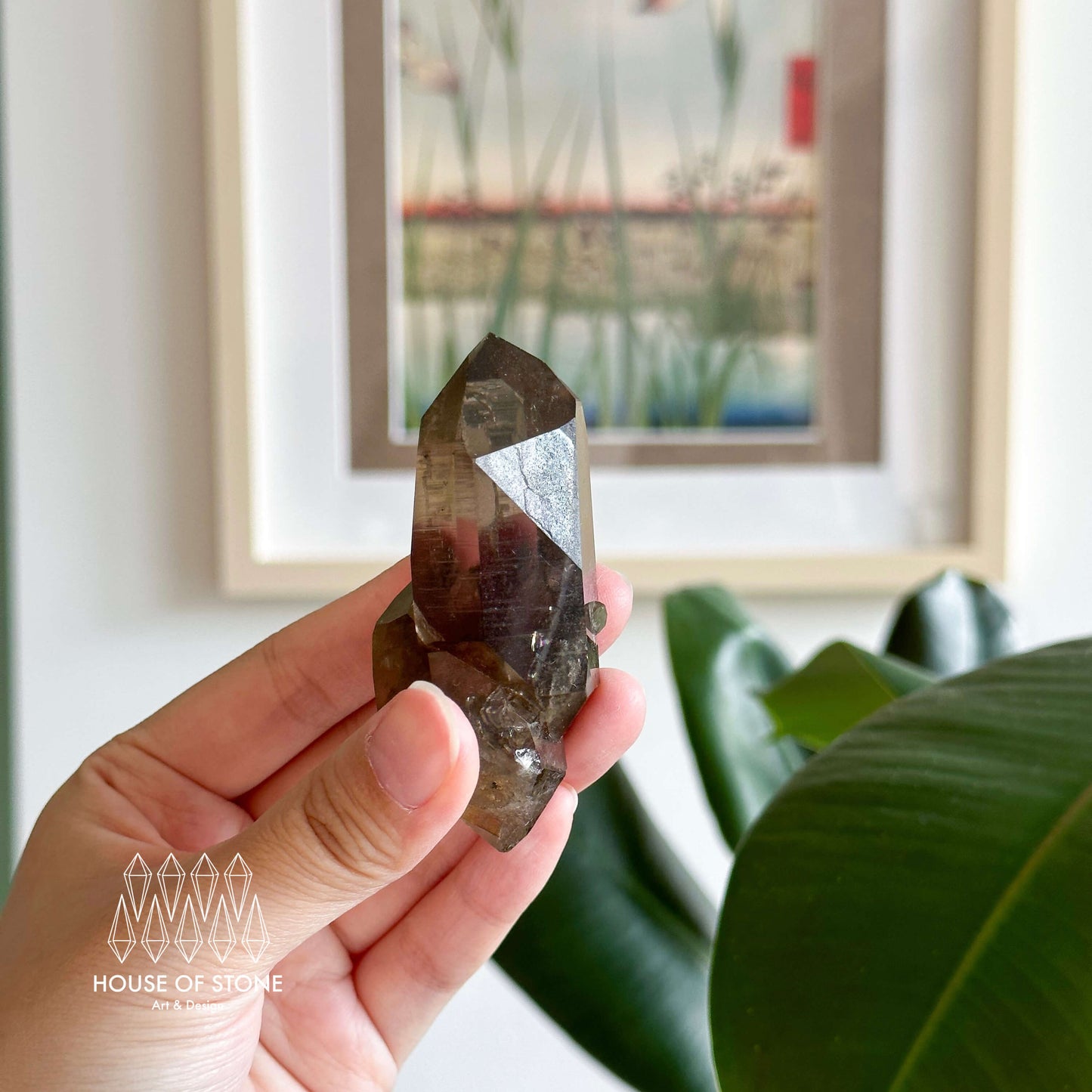 Alpine Mineral Smoky Quartz Point Specimen/Swiss Tower Apls/Double Terminated Quartz Points2