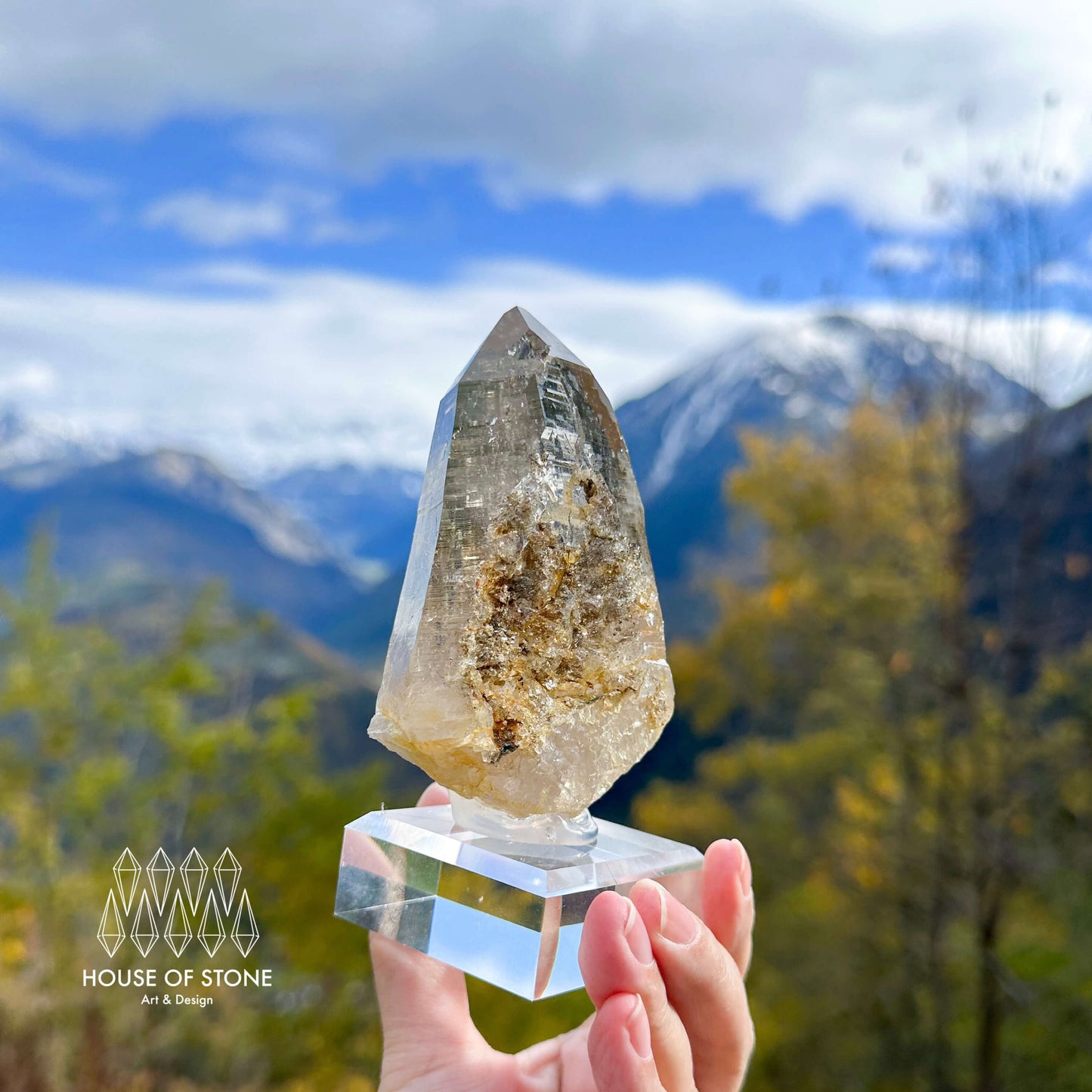 Swiss Tessin Smoky Quartz Point Specimen/Switzerland Ticino Tower/Alpine Mineral/Apls Double Terminated Quartz/Smoky Quartz Cluster