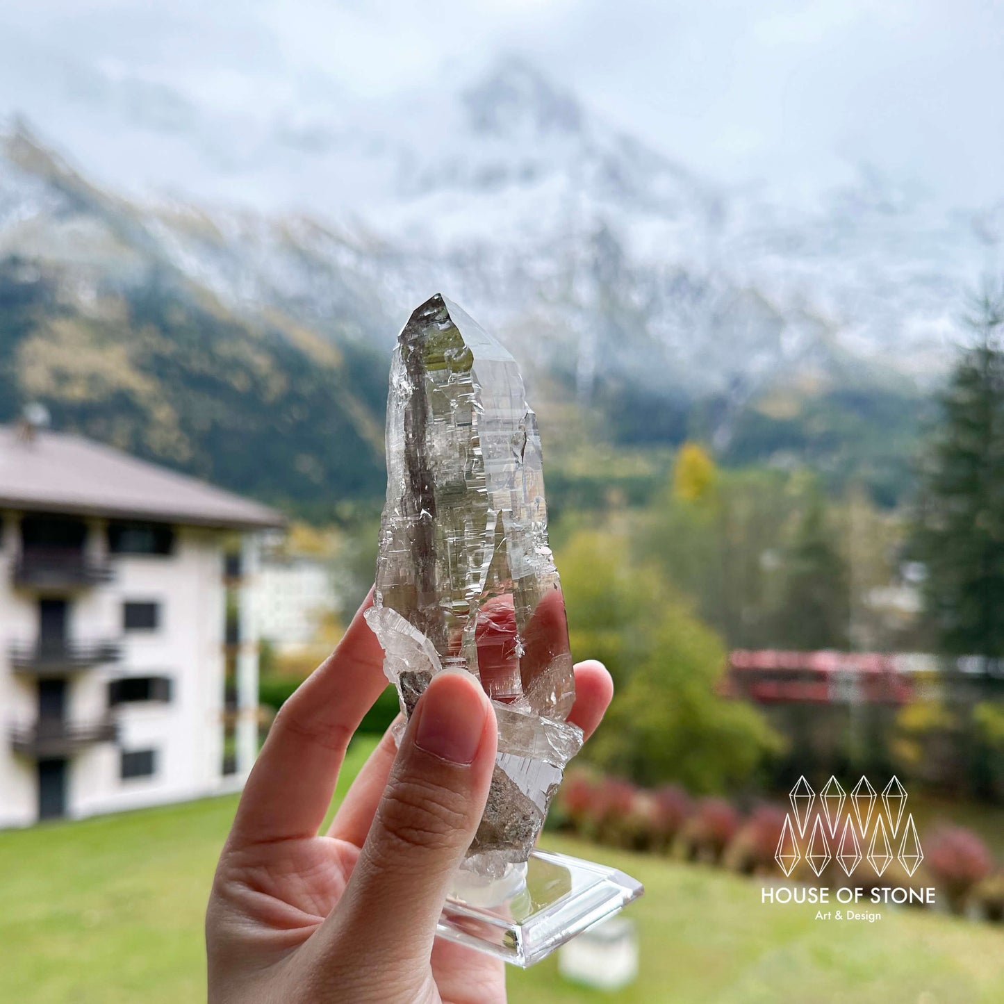 Swiss Tessin Smoky Quartz Point Specimen | Switzerland Ticino Tower, Alpine Mineral, Apls Double Terminated