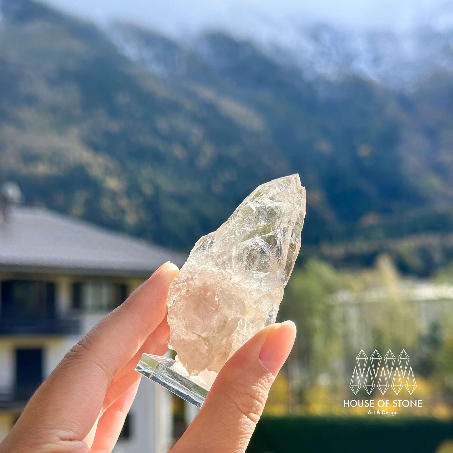 Swiss Tessin Smoky Quartz Point Specimen/Switzerland Ticino Tower/Alpine Mineral/Apls Double Terminated Quartz/Smoky Quartz Cluster7