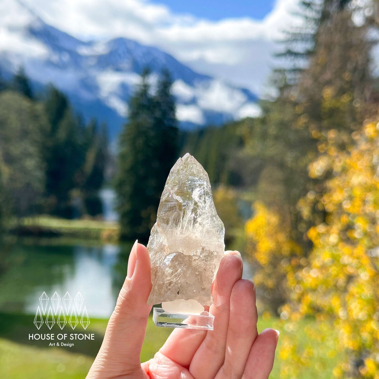 Swiss Tessin Smoky Quartz Point Specimen/Switzerland Ticino Tower/Alpine Mineral/Apls Double Terminated Quartz/Smoky Quartz Cluster7