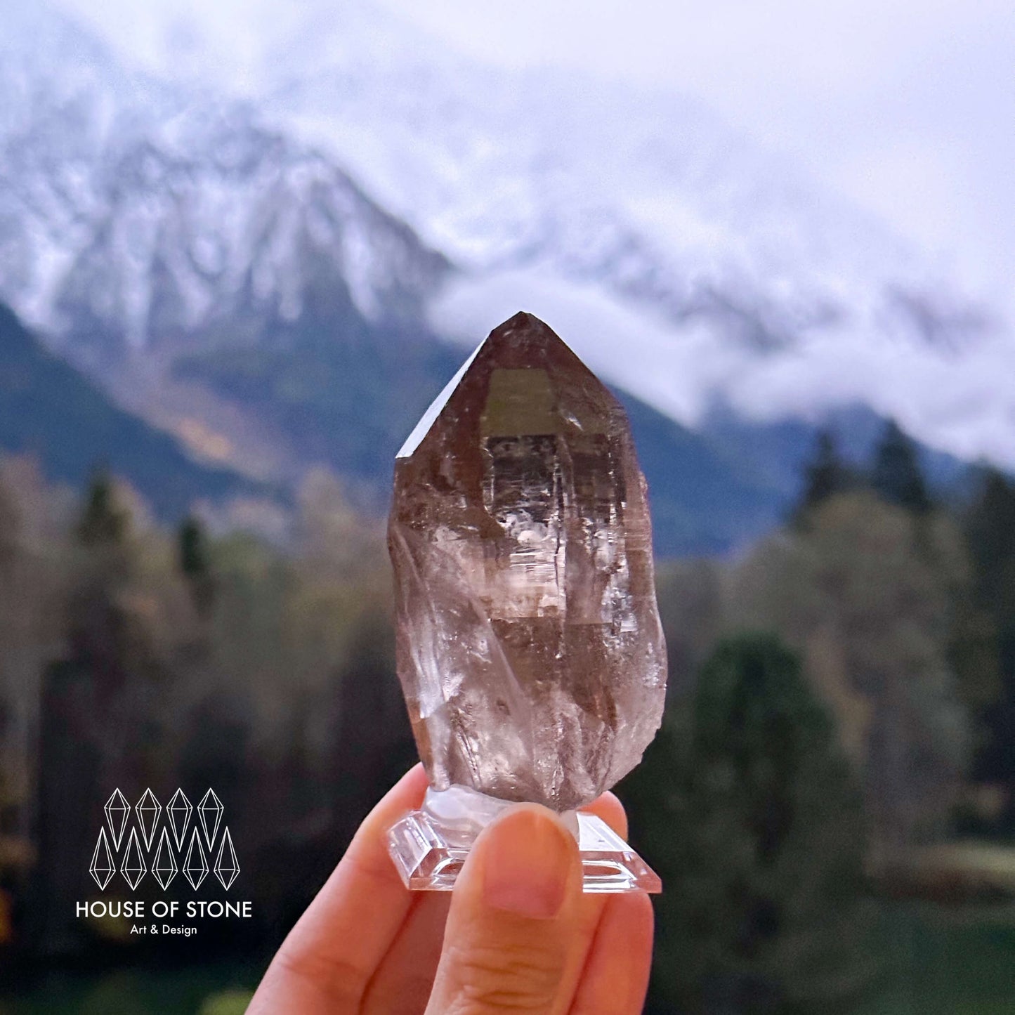 Swiss Tessin Smoky Quartz Point Specimen/Switzerland Ticino Tower/Alpine Mineral/Apls Double Terminated Quartz/Smoky Quartz Cluster3