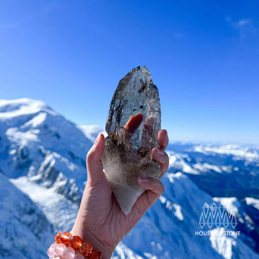 Large Swiss Tessin Smoky Quartz Point Specimen/Switzerland Ticino Tower/Alpine Mineral/Apls Double Terminated Quartz/Smoky Quartz Cluster