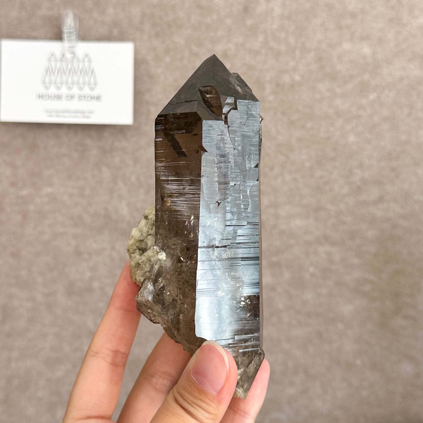 Large Alpine Mineral Smoky Quartz Point Specimen/Swiss Tower Apls/Double Terminated Quartz Points
