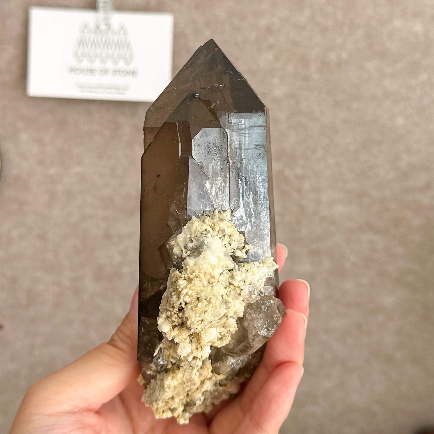 Large Alpine Mineral Smoky Quartz Point Specimen/Swiss Tower Apls/Double Terminated Quartz Points
