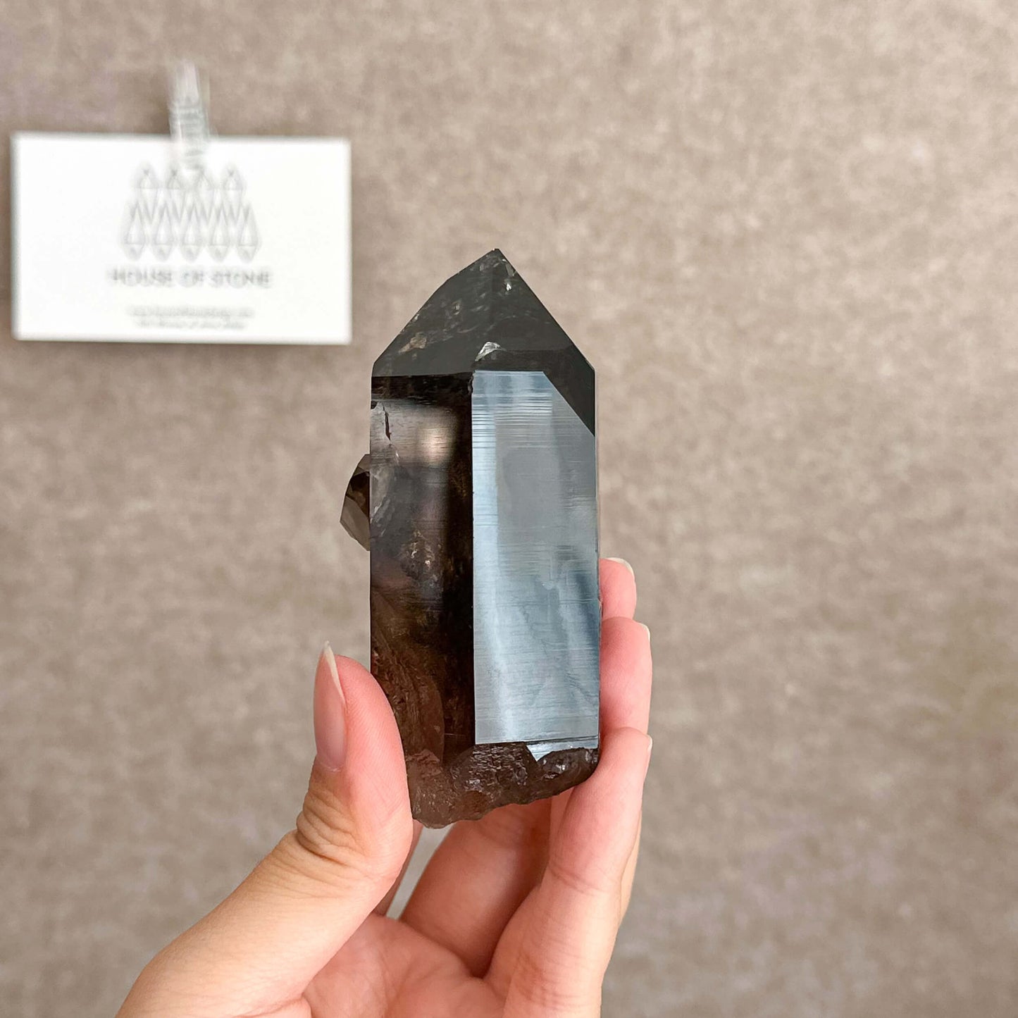 Alpine Mineral Smoky Quartz Point Specimen/Swiss Tower Apls/Double Terminated Quartz Points with Chlorite