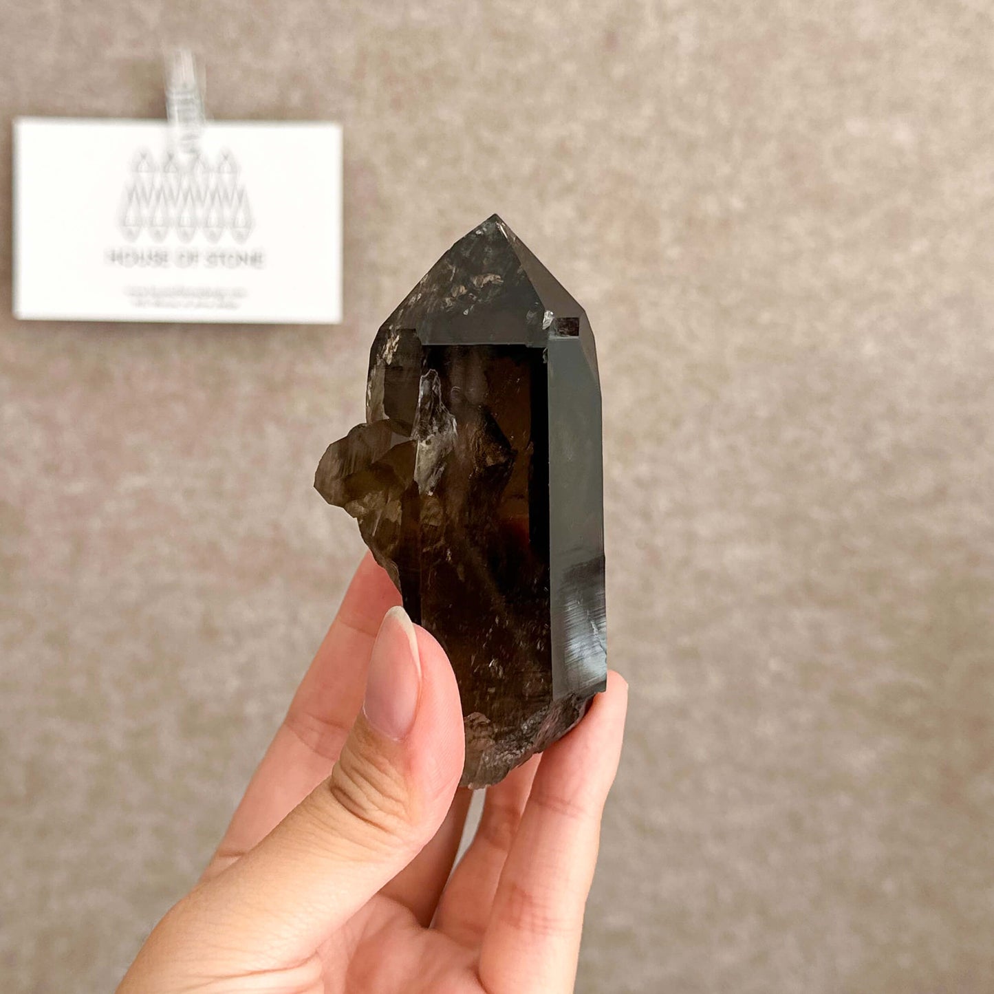 Alpine Mineral Smoky Quartz Point Specimen/Swiss Tower Apls/Double Terminated Quartz Points with Chlorite