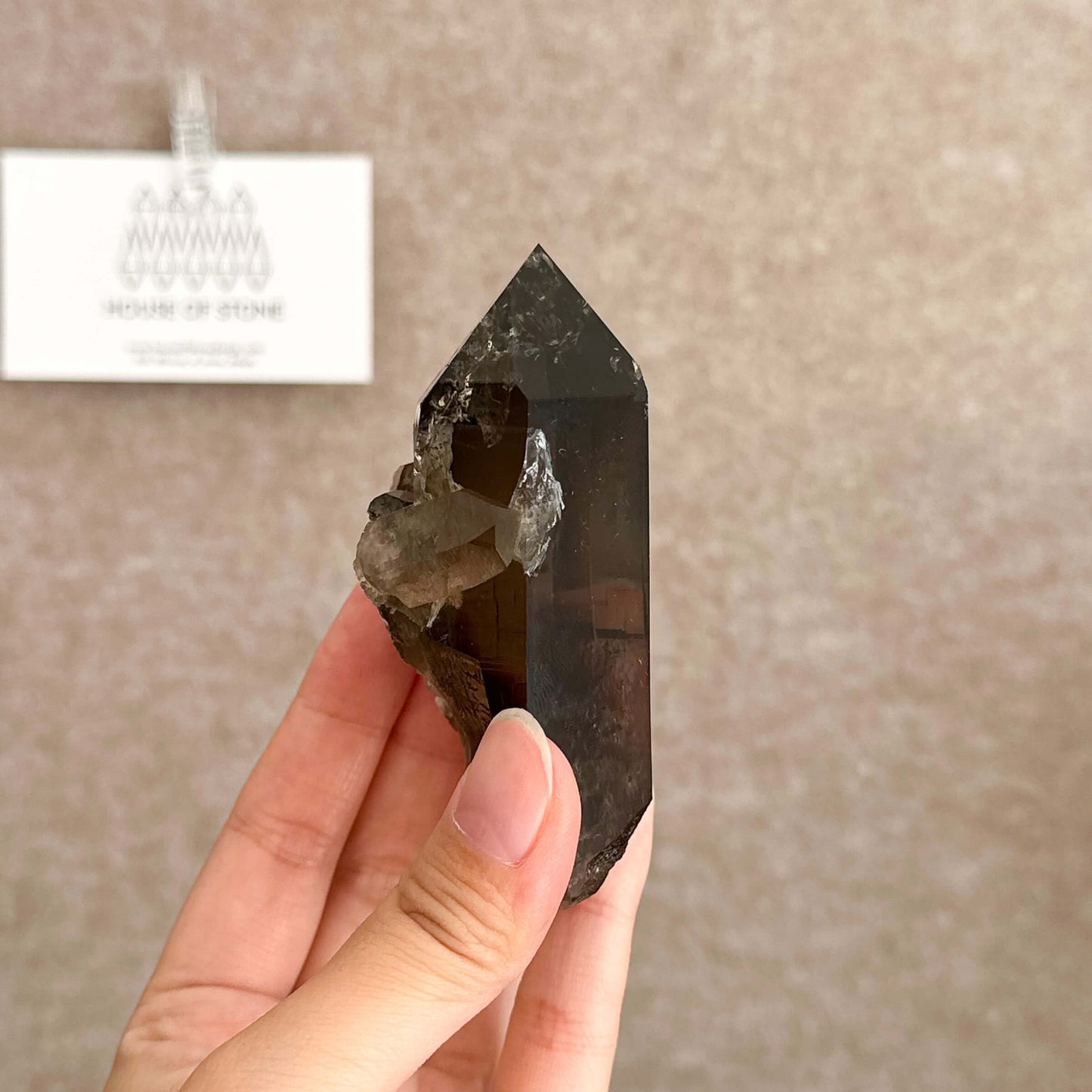 Alpine Mineral Smoky Quartz Point Specimen/Swiss Tower Apls/Double Terminated Quartz Points with Chlorite