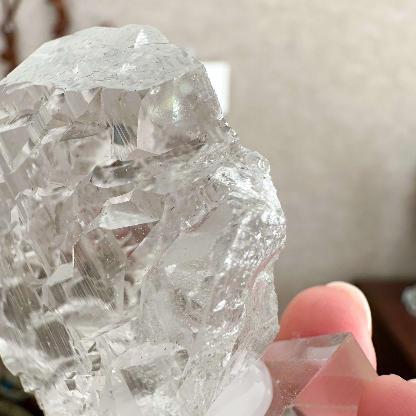 Alpine Mineral Gwindel Clear Quartz Specimen/Chamonix-Mont-Blanc France Gwindel/Apls Crystal