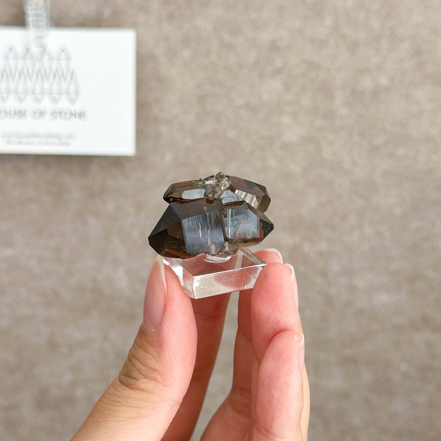 Alpine Mineral Mini Swiss Faden Smoky Quartz Specimen/Switzerland Faden Quartz Apls