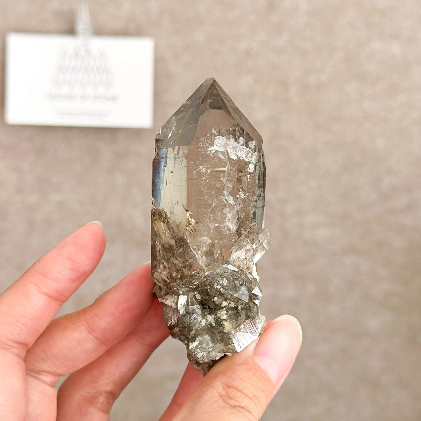 Alpine Mineral Smoky Quartz Point Specimen/Swiss Tower Apls/Double Terminated Quartz Points