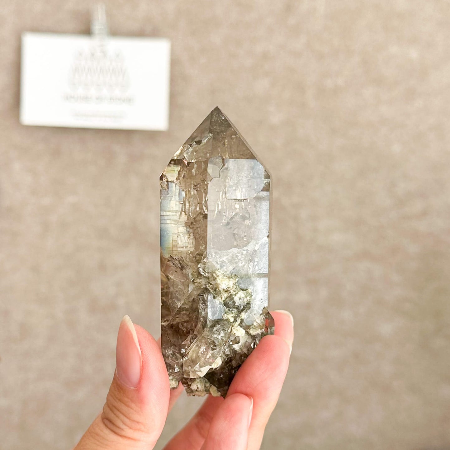 Alpine Mineral Smoky Quartz Point Specimen/Swiss Tower Apls/Double Terminated Quartz Points