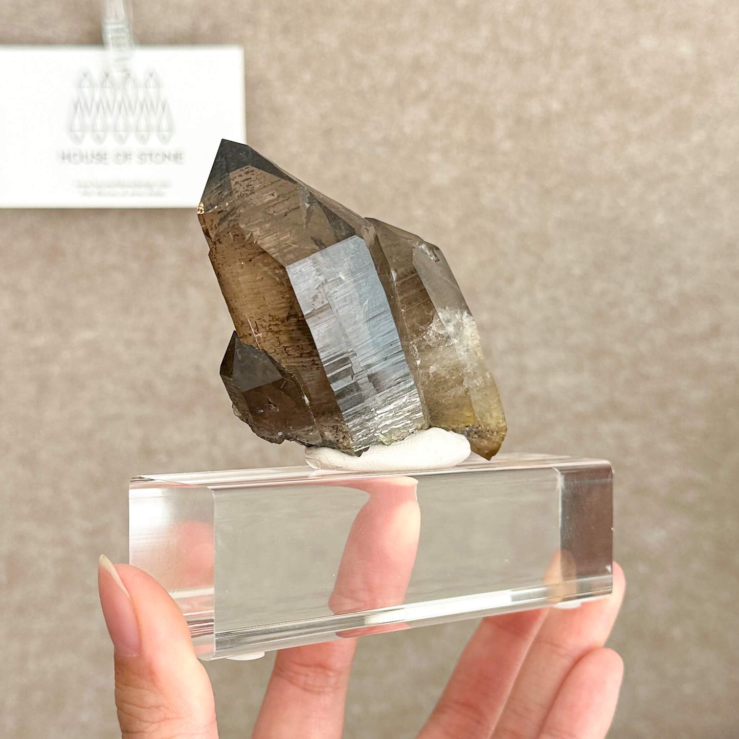 Alpine Mineral Smoky Quartz Point Specimen/Swiss Tower Apls/Double Terminated Quartz Points/Floater Quartz Cluster