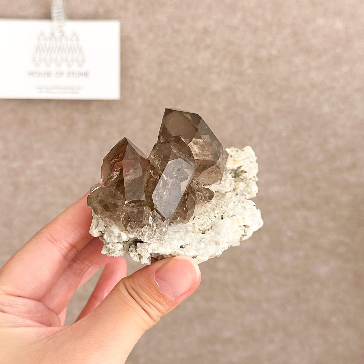 Swiss Smoky Quartz Cluster with Matrix Specimen/Switzerland Smoky Quartz Cluster Apls Specimen/Alpine Mineral/Crystal Cluster with Matrix2