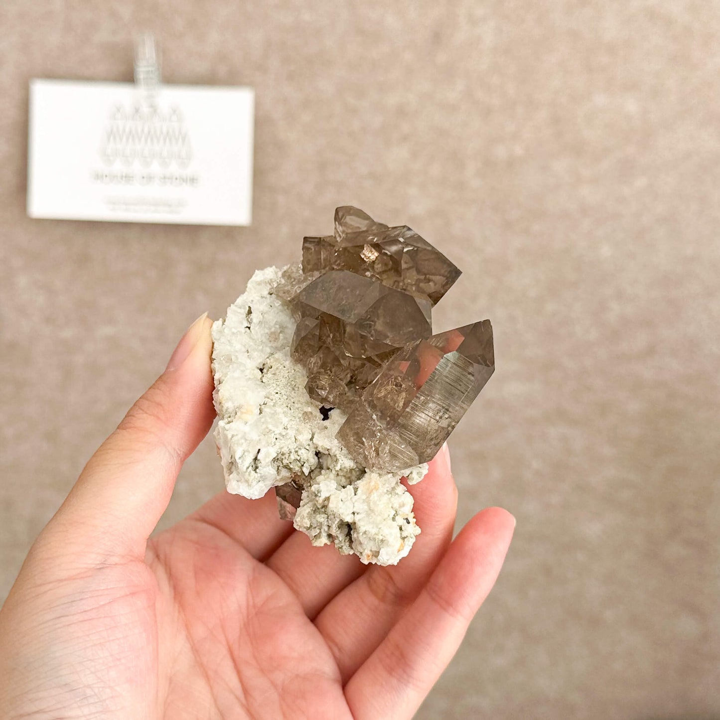 Swiss Smoky Quartz Cluster with Matrix Specimen/Switzerland Smoky Quartz Cluster Apls Specimen/Alpine Mineral/Crystal Cluster with Matrix2