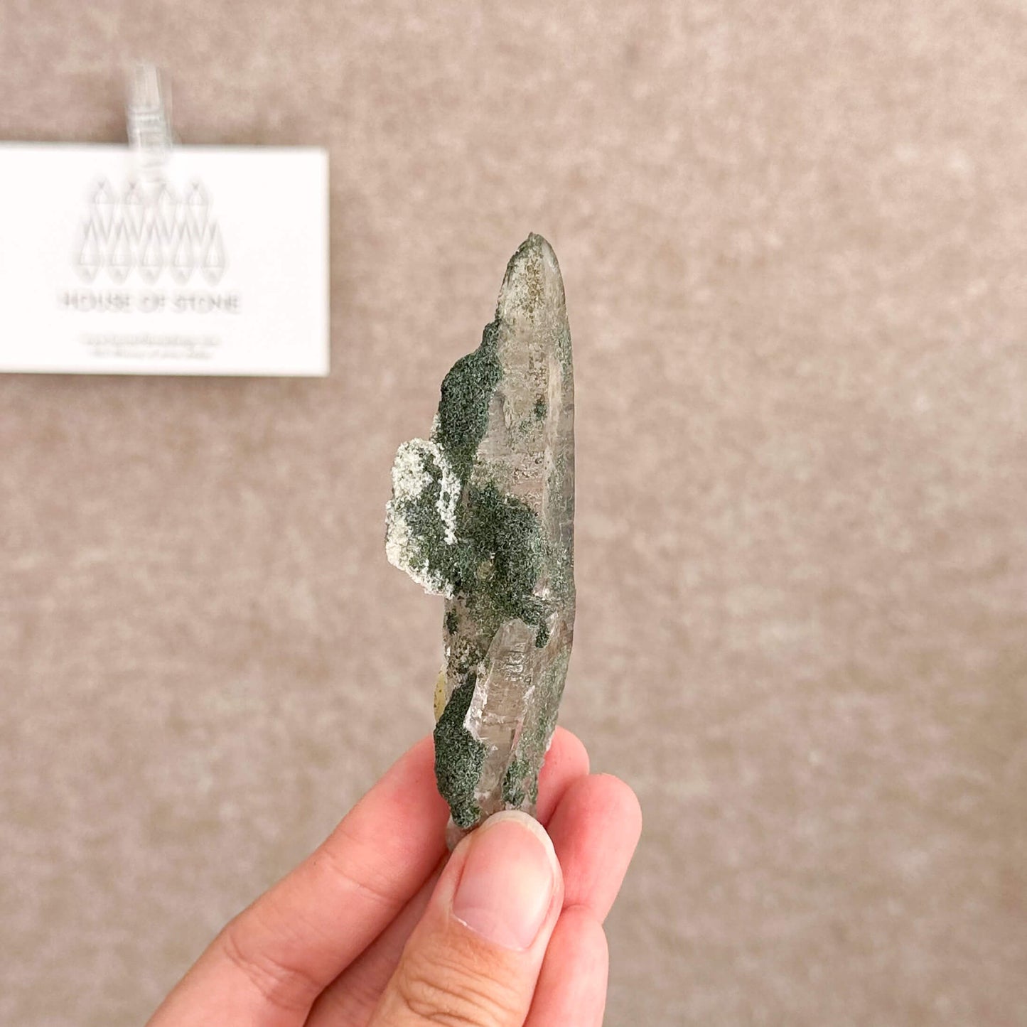 Swiss Tessin Smoky Quartz Point Specimen/Switzerland Ticino Tower/Alpine Mineral/Apls Double Terminated Quartz/Smoky Quartz Cluster with Chlorite