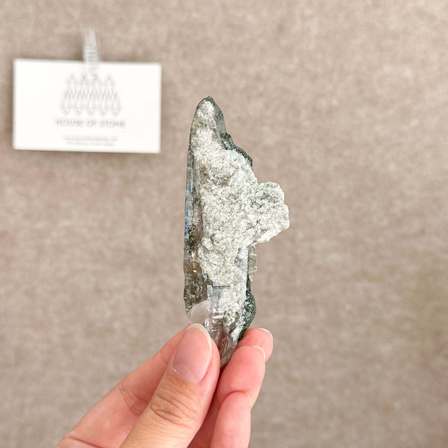 Swiss Tessin Smoky Quartz Point Specimen/Switzerland Ticino Tower/Alpine Mineral/Apls Double Terminated Quartz/Smoky Quartz Cluster with Chlorite