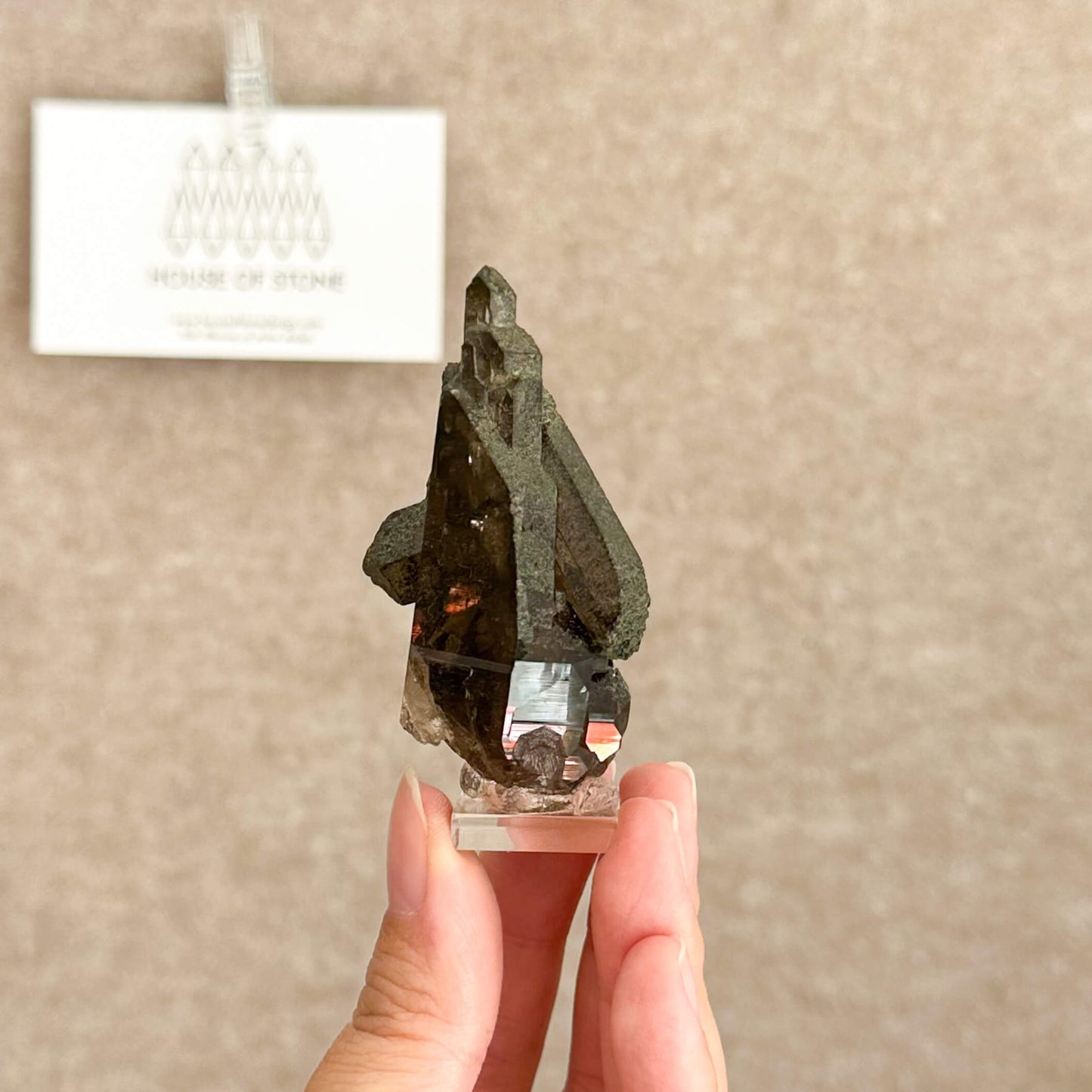 Alpine Mineral Small Swiss Faden Smoky Quartz Specimen/Switzerland Faden Quartz Apls